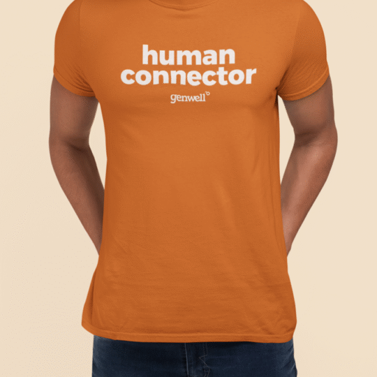 Human Connector Orange Short Sleeve Tee