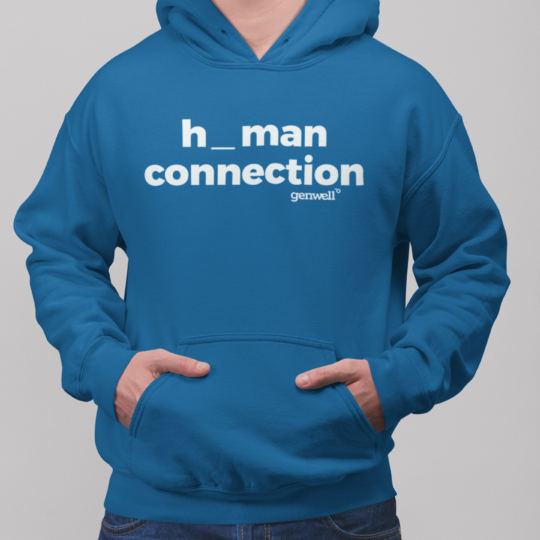 GenWell Blue Human Connection Hoodie