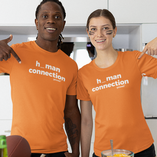 H_man Connection Orange Short Sleeve Tee